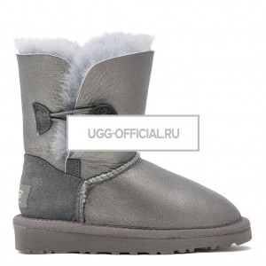 KIDS Bailey Button Metallic Grey