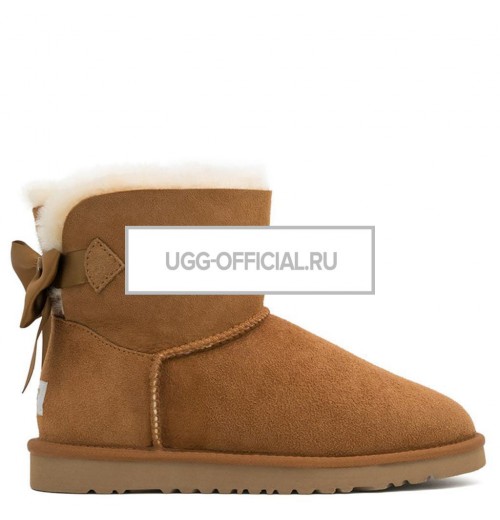 UGG Bailey Bow Mini Medallion Chestnut