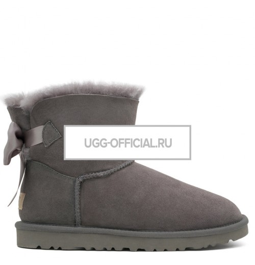 UGG Bailey Bow Mini Medallion Grey