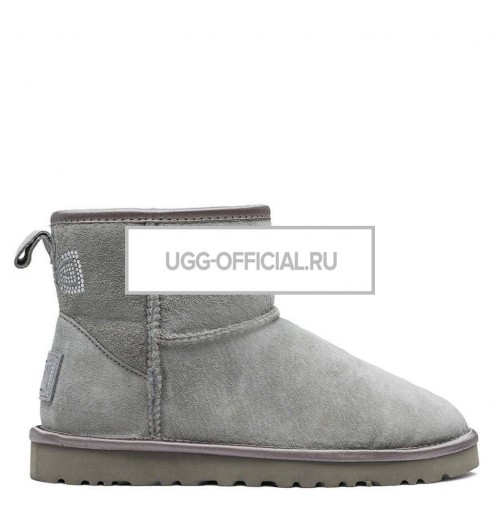 UGG Classic Mini Crystal Bow Grey