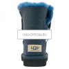 UGG KIDS Bailey Button Metallic Navy