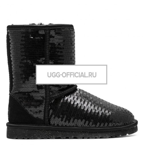 UGG Classic Short Sparkles Black