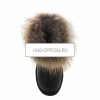 UGG Mini Fox Fur Metallic Grey