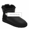 UGG Mini Bailey Button Bling Metallic Black