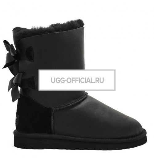 UGG Bailey Bow Metallic Black