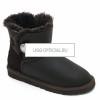 UGG Mini Bailey Button Bling Metallic Chocolate