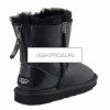 UGG KIDS Classic Short ZIP Metallic Black