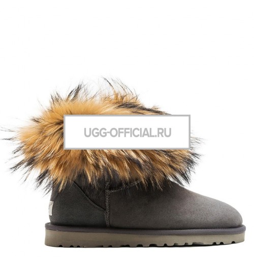 UGG Mini Fox Fur Grey