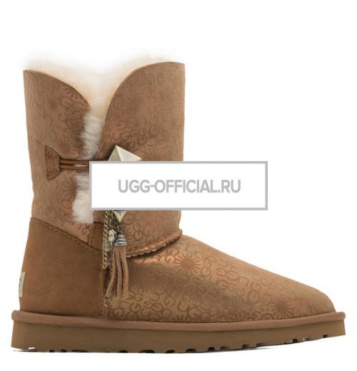 UGG Bailey Button Lilou Fancy Chestnut