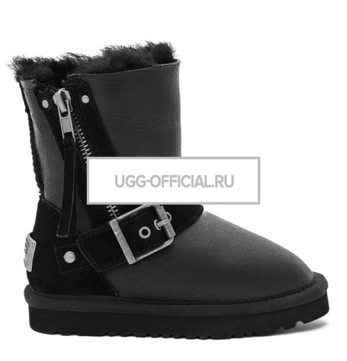 UGG KIDS Classic Short Blaise Metallic Black