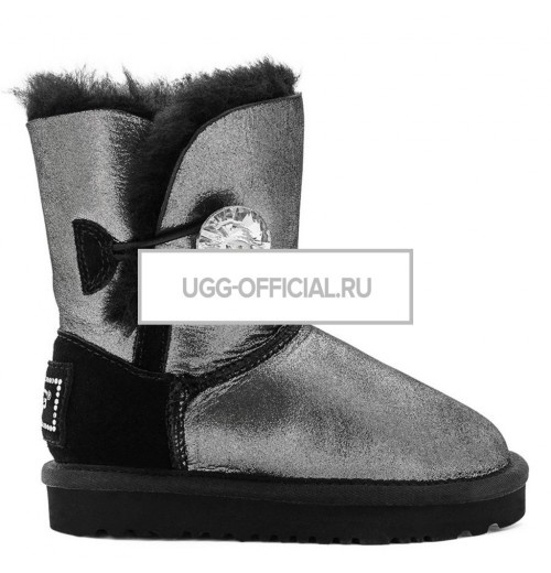 UGG KIDS Bailey Button Glitter Black