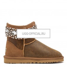 UGG Jimmy Choo Multicrystal Bomber Chestnut