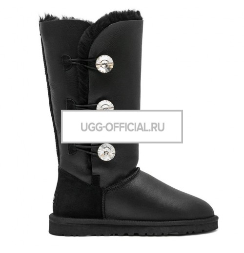 UGG Bailey Button Triplet Metallic Bling Black