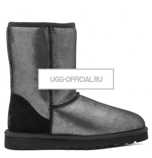 UGG Classic Short Metallic Glitter Black