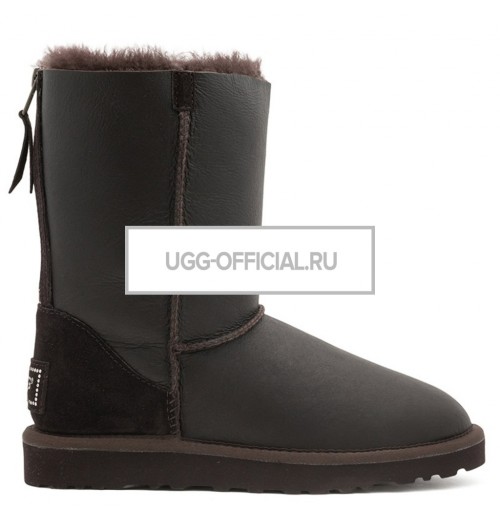 UGG Classic Short ZIP Metallic Chocolate