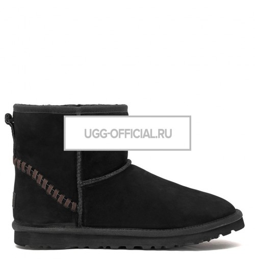 UGG MENS Classic Mini Deco Black