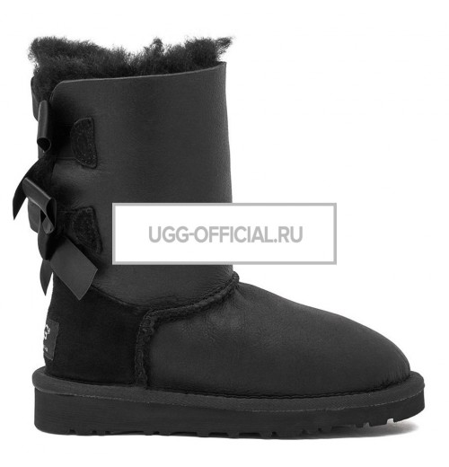 UGG KIDS Bailey Bow Metallic Black