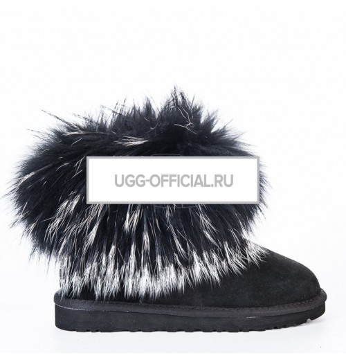 UGG Mini Fox Fur Ultra Black