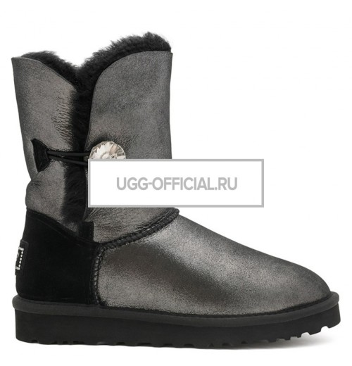 UGG Bailey Button Bling Glitter Black