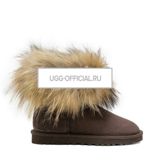 UGG Mini Fox Fur Chocolate