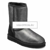 UGG Classic Short Metallic Glitter Black