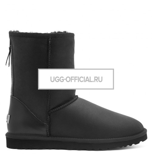 UGG Classic Short ZIP Metallic Black