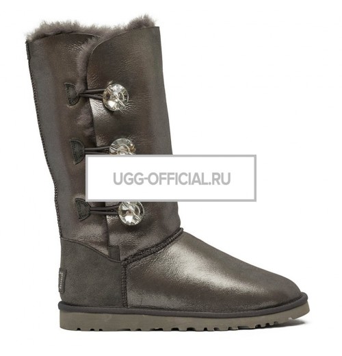 UGG Bailey Button Triplet Bling Glitter Grey