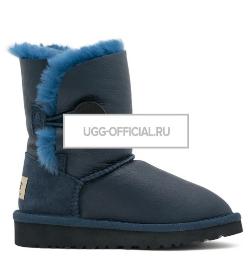 UGG KIDS Bailey Button Metallic Navy