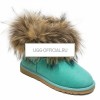 UGG Mini Fox Fur Aqua