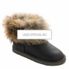 UGG Mini Fox Fur Metallic Grey