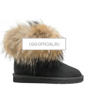 Mini Fox Fur Black