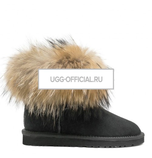 UGG Mini Fox Fur Black