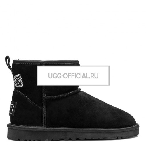 UGG Classic Mini Crystal Bow Black