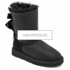 UGG KIDS Bailey Bow Metallic Black