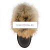 UGG Mini Fox Fur Metallic Chocolate