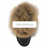 UGG Mini Fox Fur Metallic Black