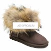 UGG Mini Fox Fur Chocolate