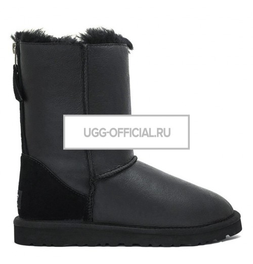 UGG Classic Short ZIP Metallic Black